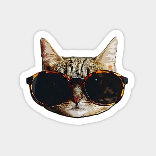 Cat - Cool Kitten with sunglasses Sticker